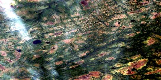 Moir Lake Satellite Map 042J12 at 1:50,000 scale - National Topographic System of Canada (NTS) - Orthophoto