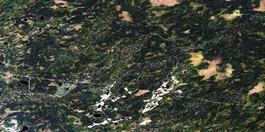 Atikasibi River Satellite Map 042K04 at 1:50,000 scale - National Topographic System of Canada (NTS) - Orthophoto