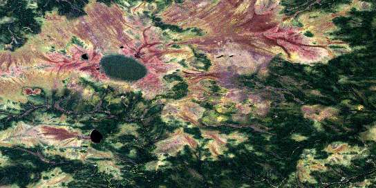 Jog Lake Satellite Map 042K06 at 1:50,000 scale - National Topographic System of Canada (NTS) - Orthophoto