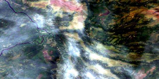 Mammamattawa Satellite Map 042K08 at 1:50,000 scale - National Topographic System of Canada (NTS) - Orthophoto