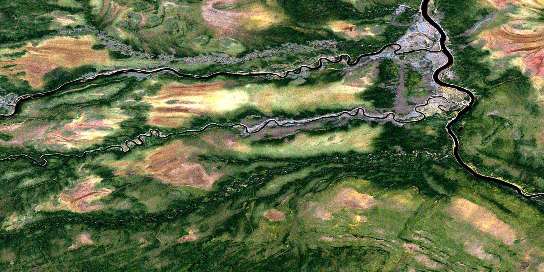Air photo: Little Drowning River Satellite Image map 042K15 at 1:50,000 Scale
