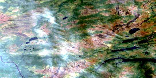 Wakashi River Satellite Map 042K16 at 1:50,000 scale - National Topographic System of Canada (NTS) - Orthophoto
