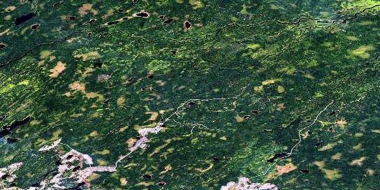 Louella Falls Satellite Map 042L09 at 1:50,000 scale - National Topographic System of Canada (NTS) - Orthophoto