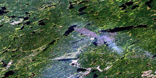 Air photo: Percy Lake Satellite Image map 042L10 at 1:50,000 Scale