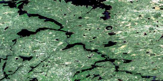 Gowie Bay Satellite Map 042M05 at 1:50,000 scale - National Topographic System of Canada (NTS) - Orthophoto