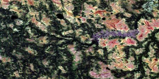 Big Canoe Lake Satellite Map 042M08 at 1:50,000 scale - National Topographic System of Canada (NTS) - Orthophoto
