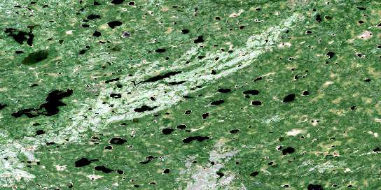 Mcintyre Lake Satellite Map 042M11 at 1:50,000 scale - National Topographic System of Canada (NTS) - Orthophoto