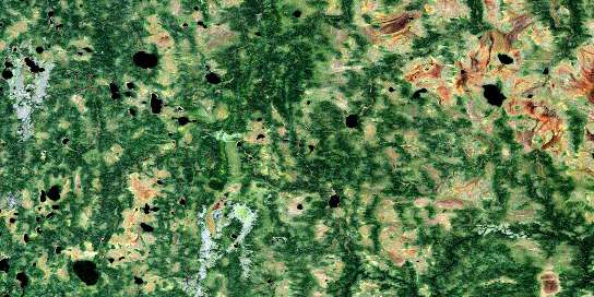Wabassi Falls Satellite Map 042M15 at 1:50,000 scale - National Topographic System of Canada (NTS) - Orthophoto