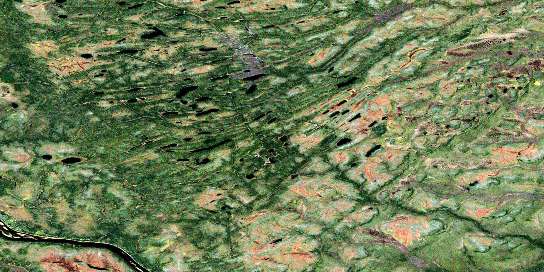 No Title Satellite Map 042N07 at 1:50,000 scale - National Topographic System of Canada (NTS) - Orthophoto