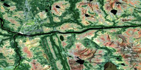 Air photo: Stonebasket Island Satellite Image map 042N12 at 1:50,000 Scale