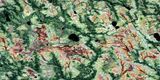 Tiffin Lake Satellite Map 042N13 at 1:50,000 scale - National Topographic System of Canada (NTS) - Orthophoto