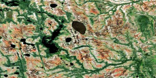 Napken Lake Satellite Map 042N14 at 1:50,000 scale - National Topographic System of Canada (NTS) - Orthophoto