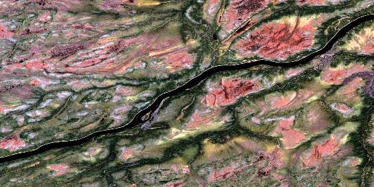 Chemahagan River Satellite Map 042O05 at 1:50,000 scale - National Topographic System of Canada (NTS) - Orthophoto