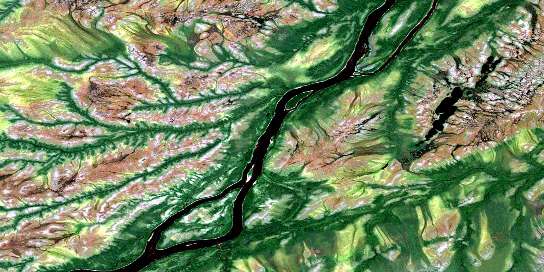 Air photo: Norran Island Satellite Image map 042O11 at 1:50,000 Scale