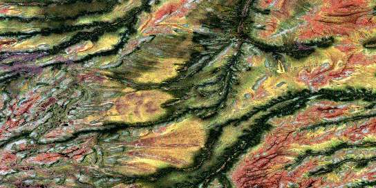 No Title Satellite Map 042O12 at 1:50,000 scale - National Topographic System of Canada (NTS) - Orthophoto