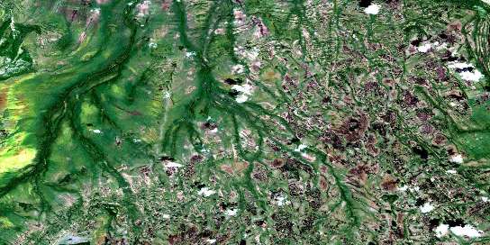 Air photo: Thyret Lake Satellite Image map 042P01 at 1:50,000 Scale