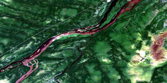Air photo: Bushy Island Satellite Image map 042P02 at 1:50,000 Scale