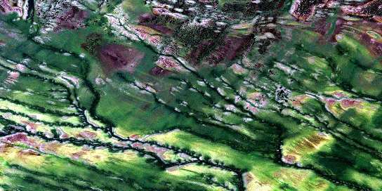 Hancock Creek Satellite Map 042P06 at 1:50,000 scale - National Topographic System of Canada (NTS) - Orthophoto
