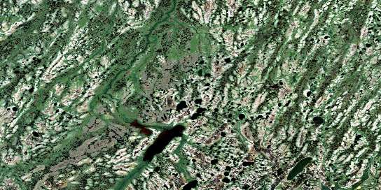 Kinosheo Lakes Satellite Map 042P12 at 1:50,000 scale - National Topographic System of Canada (NTS) - Orthophoto