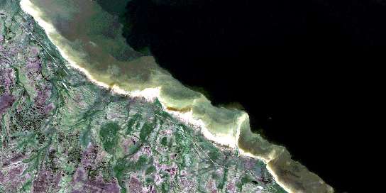 Air photo: Longridge Point Satellite Image map 042P15 at 1:50,000 Scale