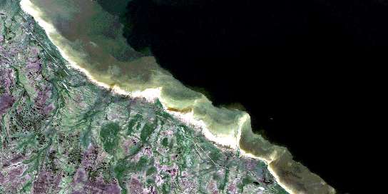 Longridge Point Satellite Map 042P15 at 1:50,000 scale - National Topographic System of Canada (NTS) - Orthophoto