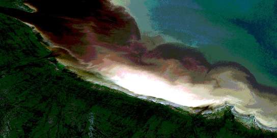 Nomansland Point Satellite Map 043A03 at 1:50,000 scale - National Topographic System of Canada (NTS) - Orthophoto