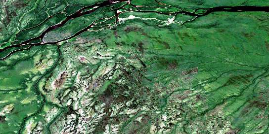 Sinclair Island Satellite Map 043A04 at 1:50,000 scale - National Topographic System of Canada (NTS) - Orthophoto