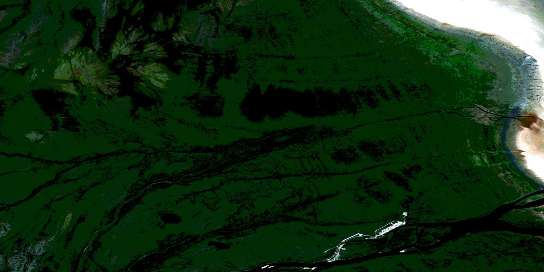 Chickney Channel Satellite Map 043A05 at 1:50,000 scale - National Topographic System of Canada (NTS) - Orthophoto