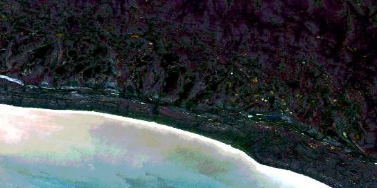 No Title Satellite Map 043A14 at 1:50,000 scale - National Topographic System of Canada (NTS) - Orthophoto