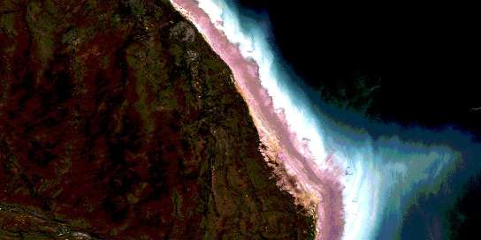 Albert Shoal Satellite Map 043A15 at 1:50,000 scale - National Topographic System of Canada (NTS) - Orthophoto