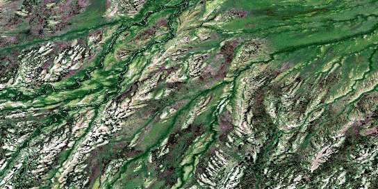 No Title Satellite Map 043B07 at 1:50,000 scale - National Topographic System of Canada (NTS) - Orthophoto