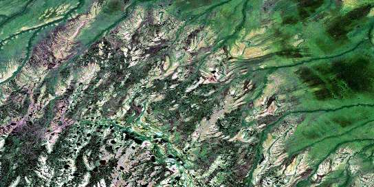 Crotin Lake Satellite Map 043B08 at 1:50,000 scale - National Topographic System of Canada (NTS) - Orthophoto
