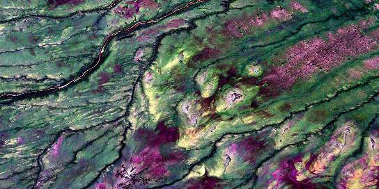 Air photo: Cudmore Creek Satellite Image map 043B09 at 1:50,000 Scale