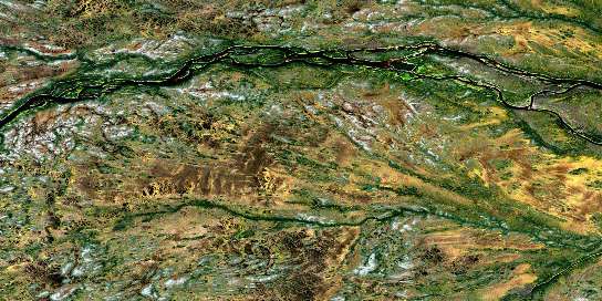 No Title Satellite Map 043B14 at 1:50,000 scale - National Topographic System of Canada (NTS) - Orthophoto