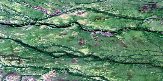 Monument Channel Satellite Map 043B15 at 1:50,000 scale - National Topographic System of Canada (NTS) - Orthophoto
