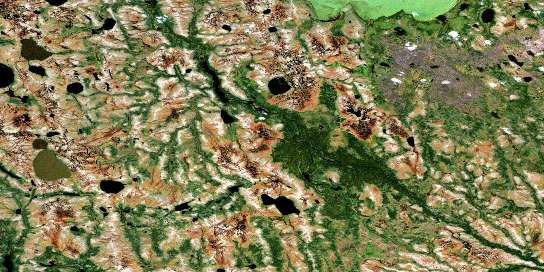 Kapiskau Lake Satellite Map 043C03 at 1:50,000 scale - National Topographic System of Canada (NTS) - Orthophoto