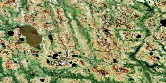 Streatfeild Lake Satellite Map 043C04 at 1:50,000 scale - National Topographic System of Canada (NTS) - Orthophoto