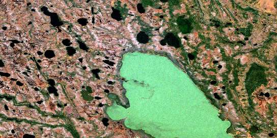 Missisa Lake Satellite Map 043C06 at 1:50,000 scale - National Topographic System of Canada (NTS) - Orthophoto