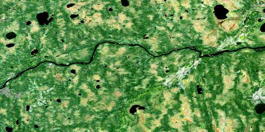 Shibley Lake Satellite Map 043D02 at 1:50,000 scale - National Topographic System of Canada (NTS) - Orthophoto