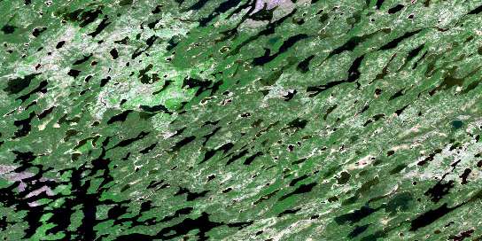 Wapitotem Lake Satellite Map 043D05 at 1:50,000 scale - National Topographic System of Canada (NTS) - Orthophoto