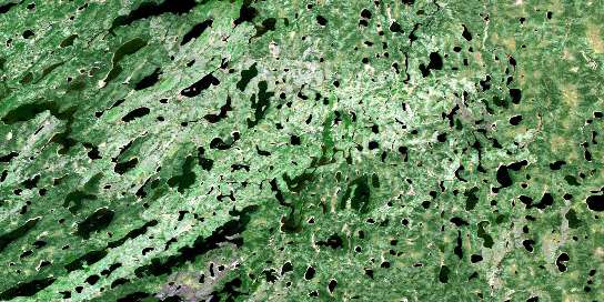 Barnhart Lake Satellite Map 043D06 at 1:50,000 scale - National Topographic System of Canada (NTS) - Orthophoto
