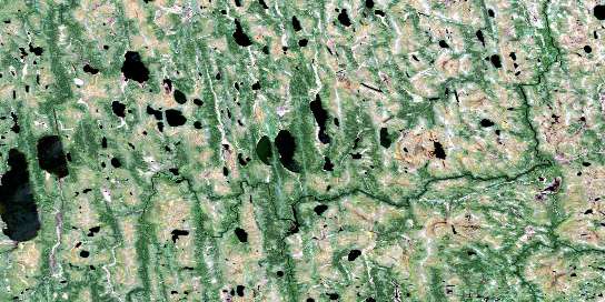 Prime Lake Satellite Map 043D15 at 1:50,000 scale - National Topographic System of Canada (NTS) - Orthophoto