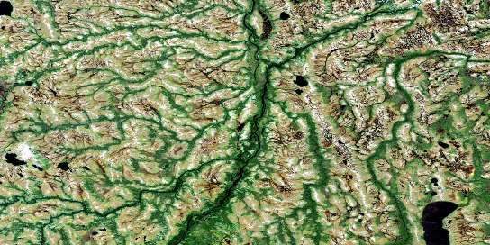 Greig Lake Satellite Map 043D16 at 1:50,000 scale - National Topographic System of Canada (NTS) - Orthophoto