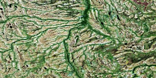 No Title Satellite Map 043E01 at 1:50,000 scale - National Topographic System of Canada (NTS) - Orthophoto