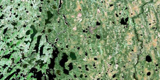 Lastcedar Lake Satellite Map 043E03 at 1:50,000 scale - National Topographic System of Canada (NTS) - Orthophoto