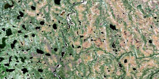 No Title Satellite Map 043E06 at 1:50,000 scale - National Topographic System of Canada (NTS) - Orthophoto