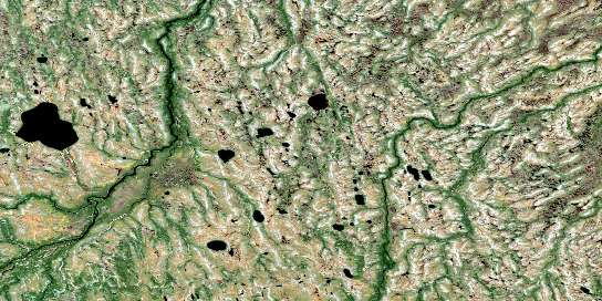 No Title Satellite Map 043E07 at 1:50,000 scale - National Topographic System of Canada (NTS) - Orthophoto