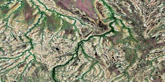 No Title Satellite Map 043E10 at 1:50,000 scale - National Topographic System of Canada (NTS) - Orthophoto