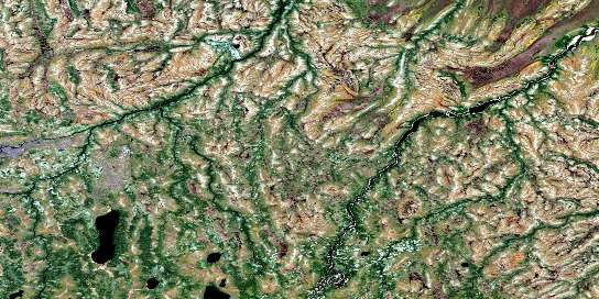 Tashka Rapids Satellite Map 043E11 at 1:50,000 scale - National Topographic System of Canada (NTS) - Orthophoto