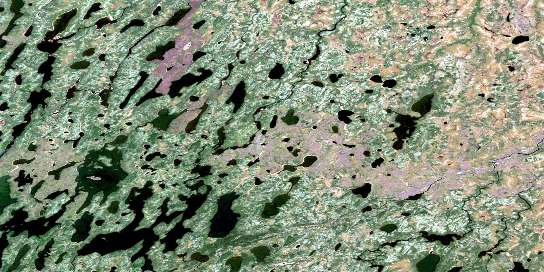 Straight Lake Satellite Map 043E12 at 1:50,000 scale - National Topographic System of Canada (NTS) - Orthophoto